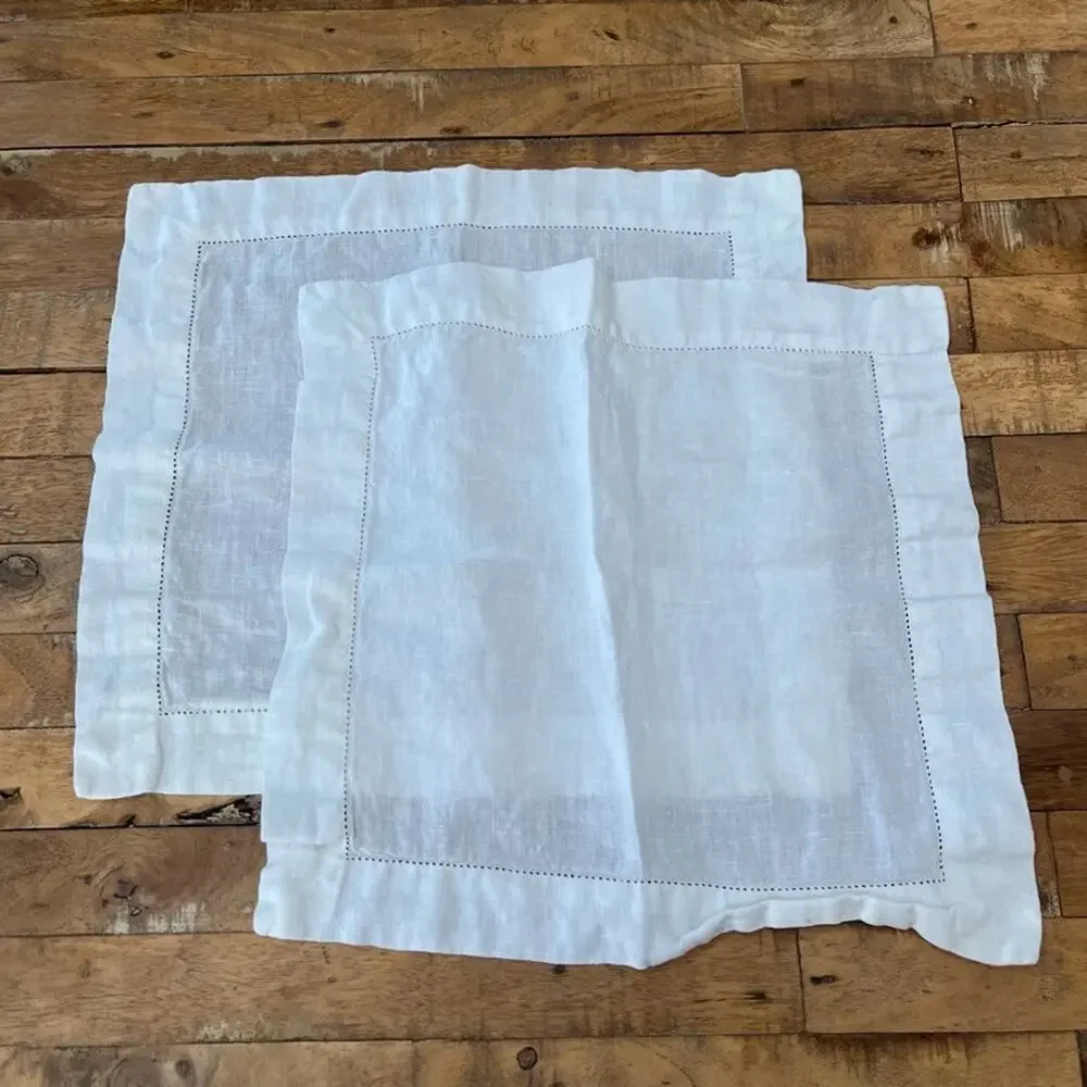 IKEA Gullmaj Ivory Cloth Napkins 14 X 15 Linen Cotton Blend